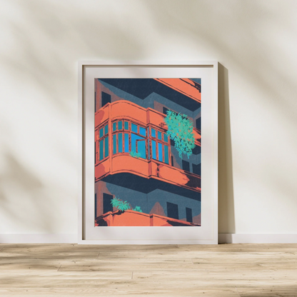Balcony Glow, Art Print